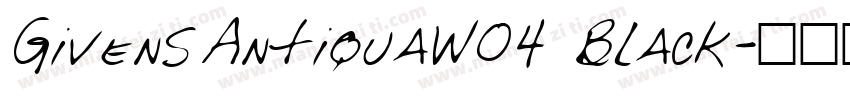 GivensAntiquaW04 Black字体转换
